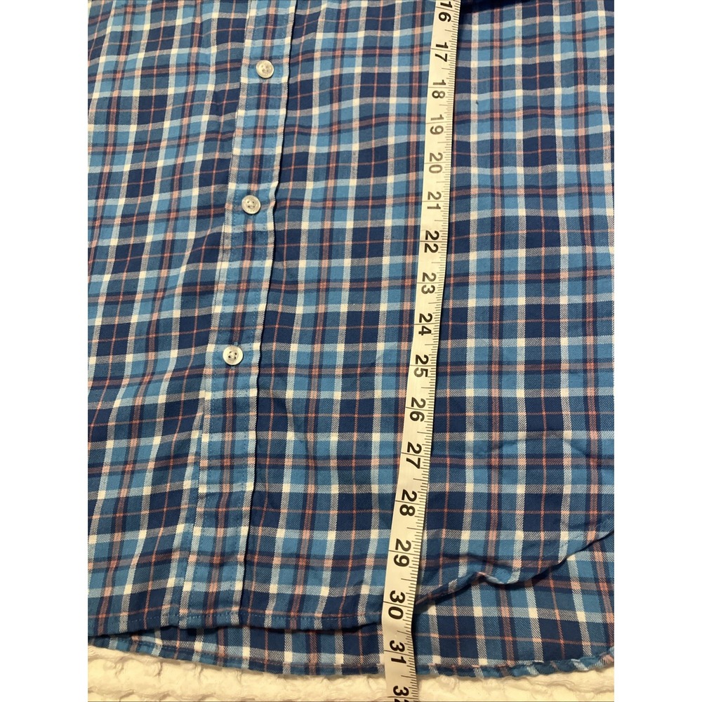 Vineyard Vines Performance Classic Fit Tucker Shirt Mens Large Blue Plaid Whale - Picture 3 of 8